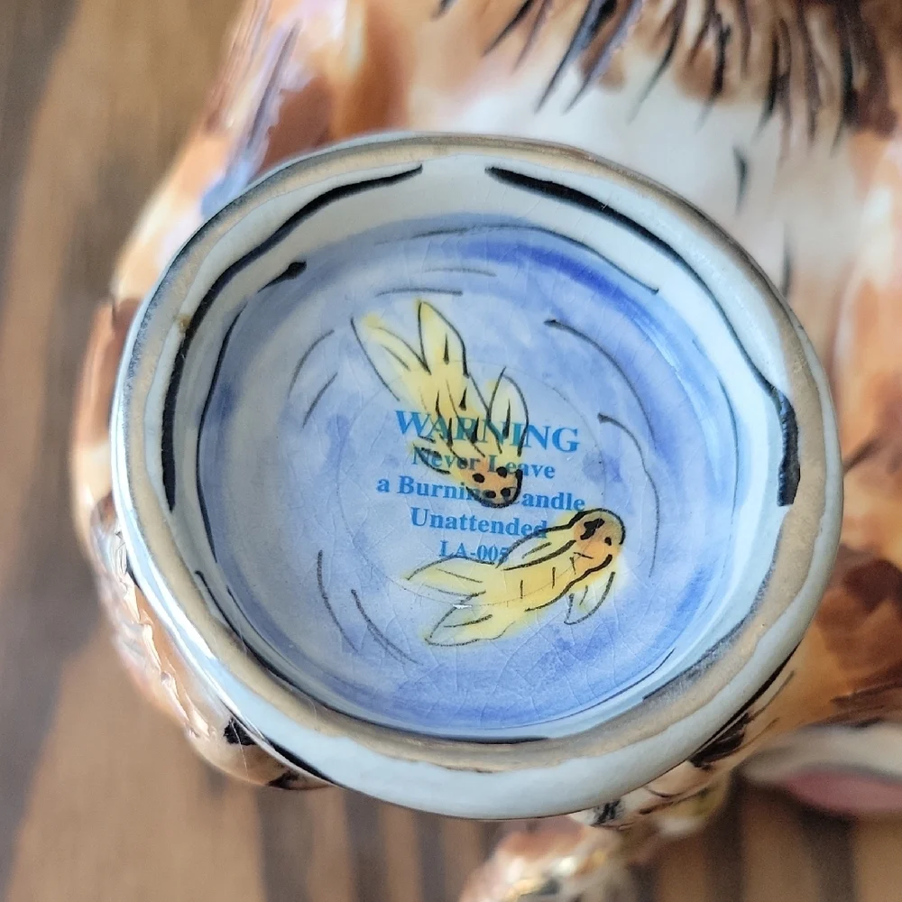 2000 BLUE SKY Cat Figurine / Candle Holder by Heather Goldminc